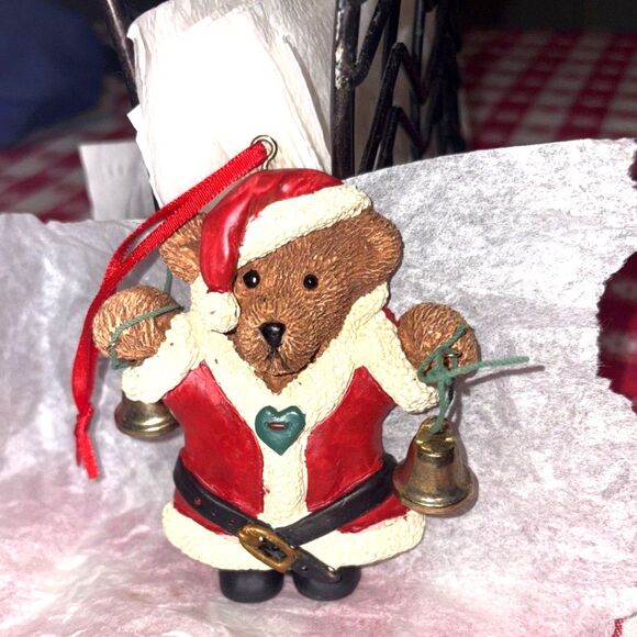 Kurt Adler Teddy Bear Ornament with Bells - Picture 5 of 5